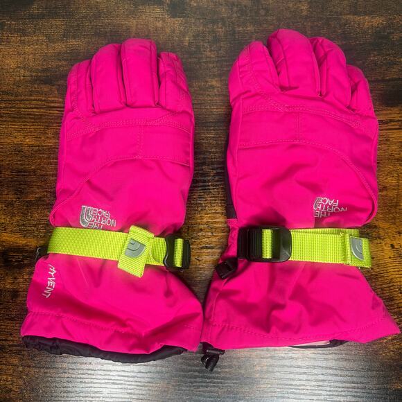 The North Face Girls Junior L Ski Gloves Pink Snowmobile Winter Snowboard Youth - Picture 1 of 6
